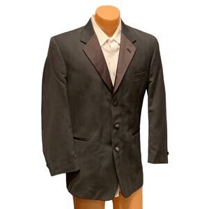 Chaps Ralph Lauren 40R GRAY Pointy Lapel Mens Tuxedo Jacket Wedding Prom